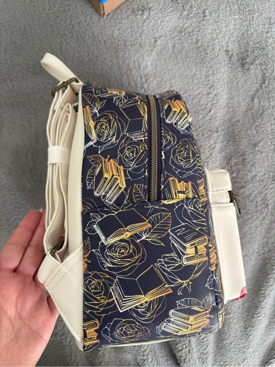Loungefly Disney Beauty and the Beast Mini Backpack - Navy & Cream & Yellow main image 6